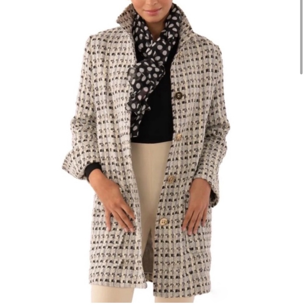 Gretchen Scott Women’s Tweed Jacket Blazer Work Casual Dressy Cute Small